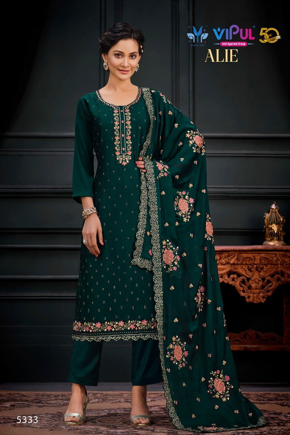 Alie By Vipul Heavy Embroidery Georgette Suits Catalog